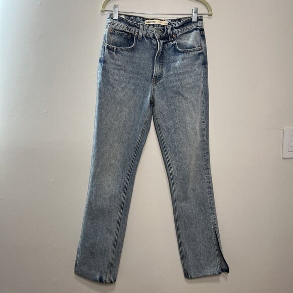 GRLFRND Harlow High Rise Boot Cut Jeans with Slit‎ Size 26 Encinitas Blue - Picture 4 of 12